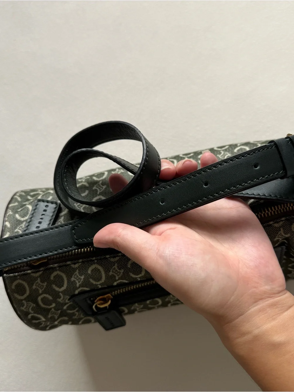 Celine Monogram Barrel Crossbody Bag